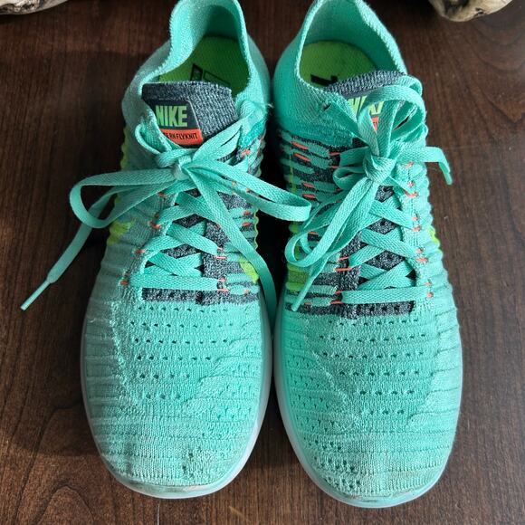 Nike Free Rn Flyknit Green Glow Women’s Size 8 - Picture 3 of 8